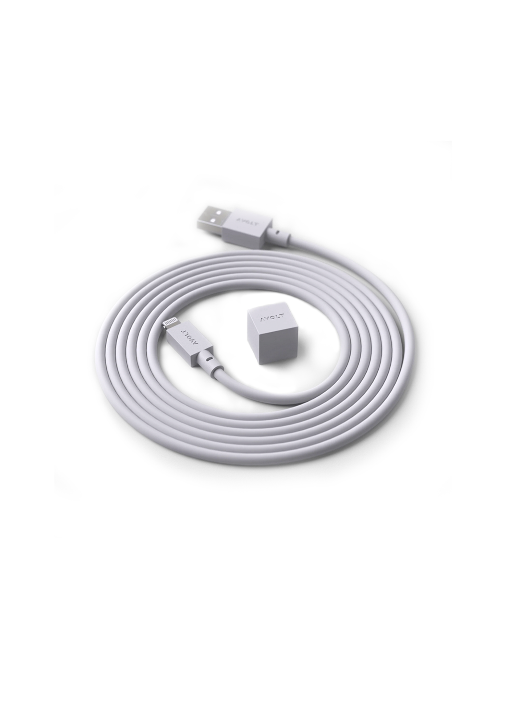 Avolt Cable 1 - USB-A to Lightning - Gotland Grey - 1,8 m