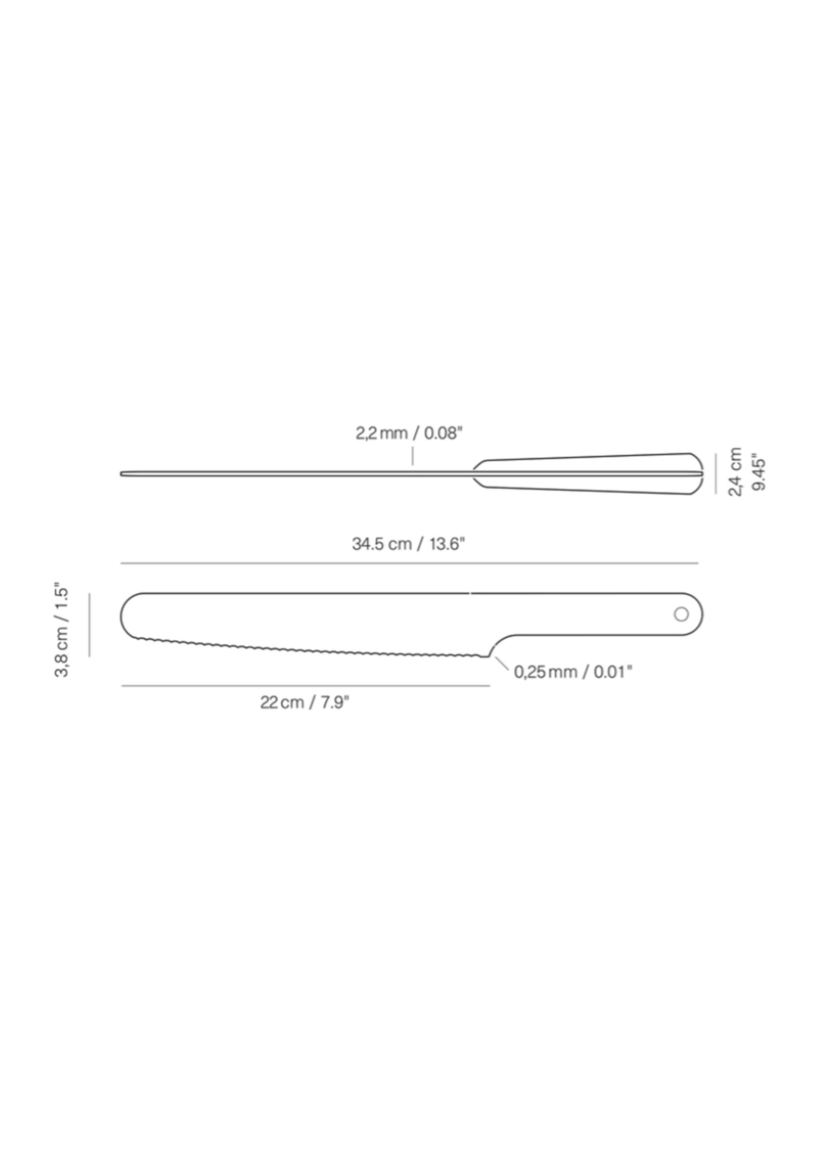 Veark Broodmes - 22 cm