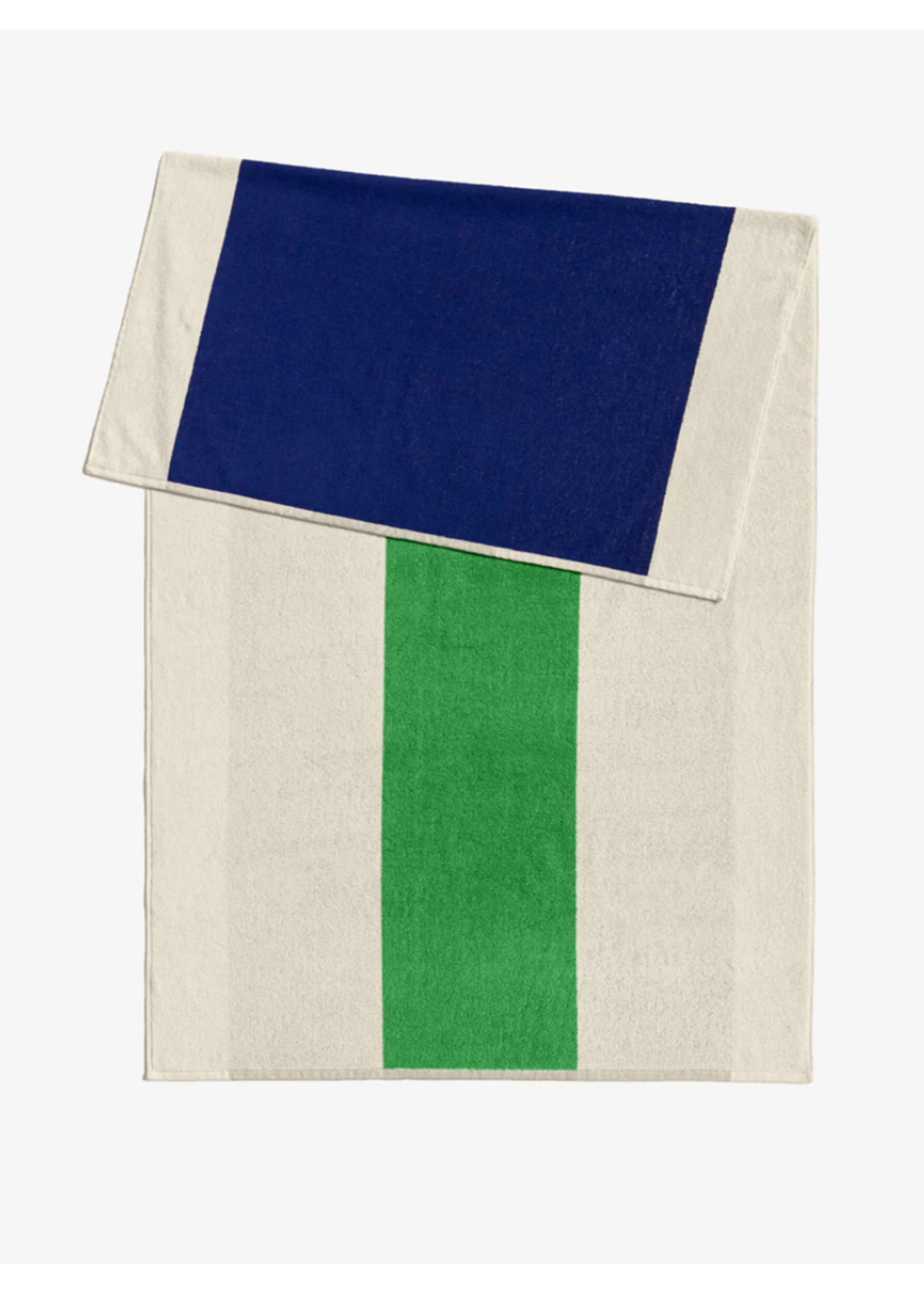 Terry Cotton - Strandlaken - Green/Royal Blue - 90/180