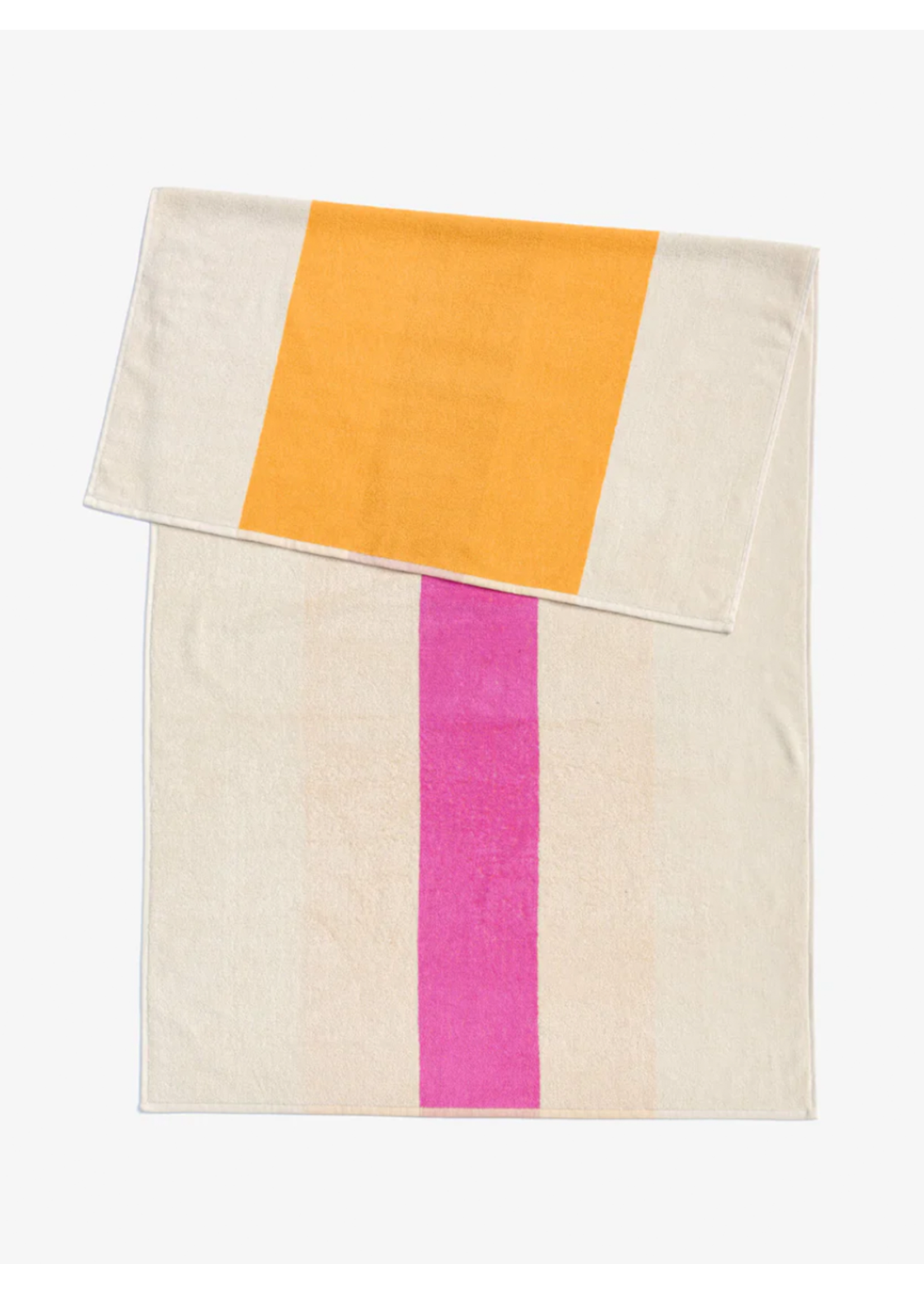 Terry Cotton - Strandlaken - Sunny Yellow/Pink - 90/180