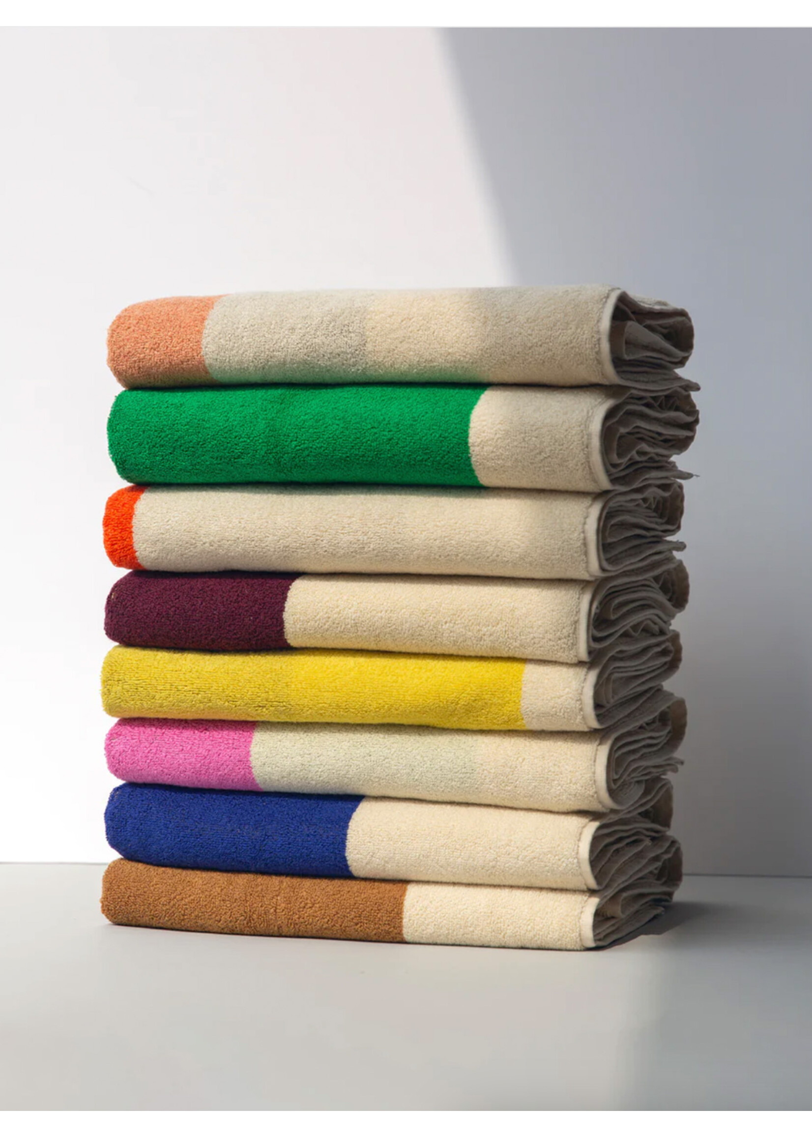 Terry Cotton - Bath Towel - Royal Blue/Peach - 70/140