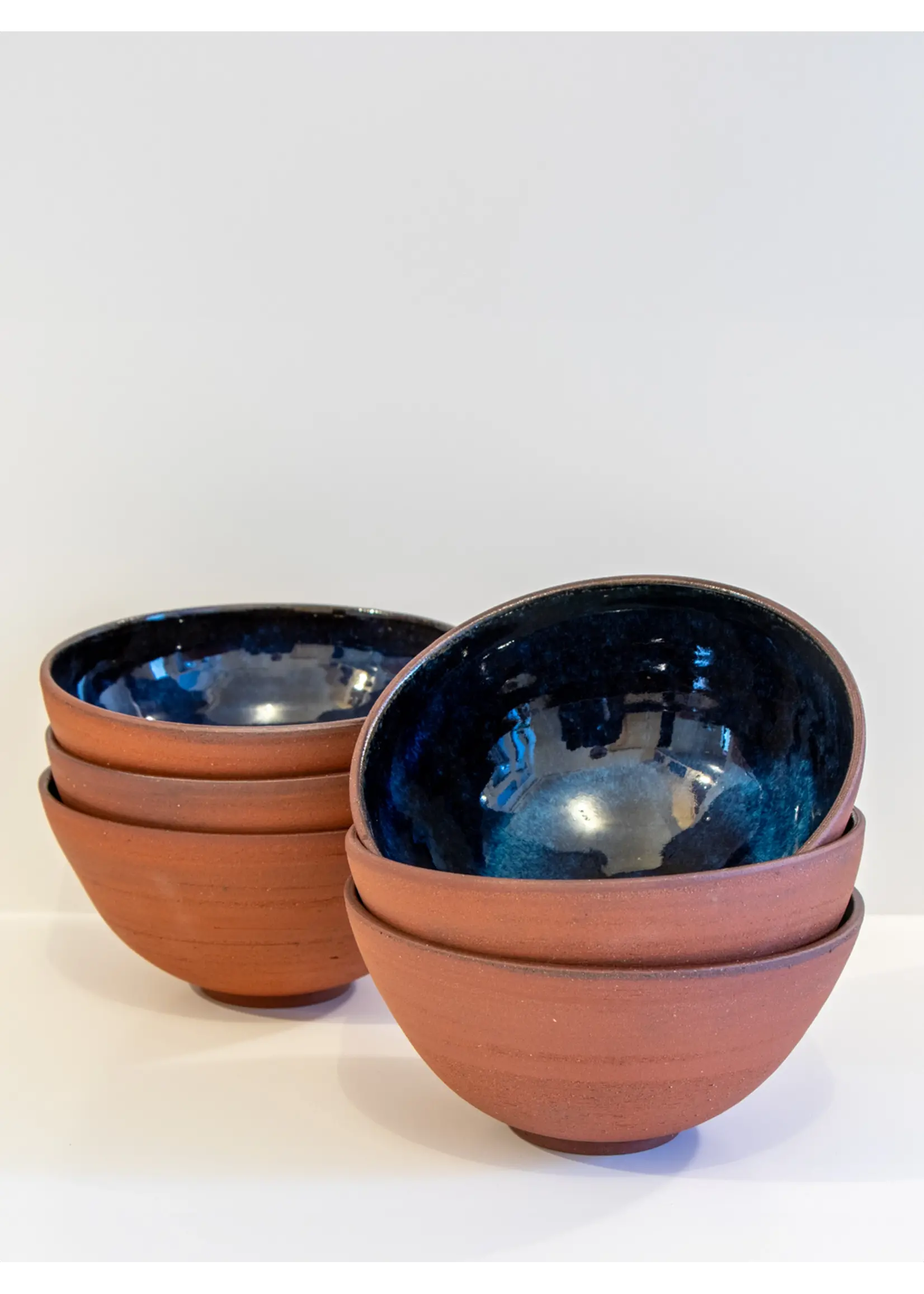AB Ceramics Handgemaakt - Mini Kom - Rood/Blauw