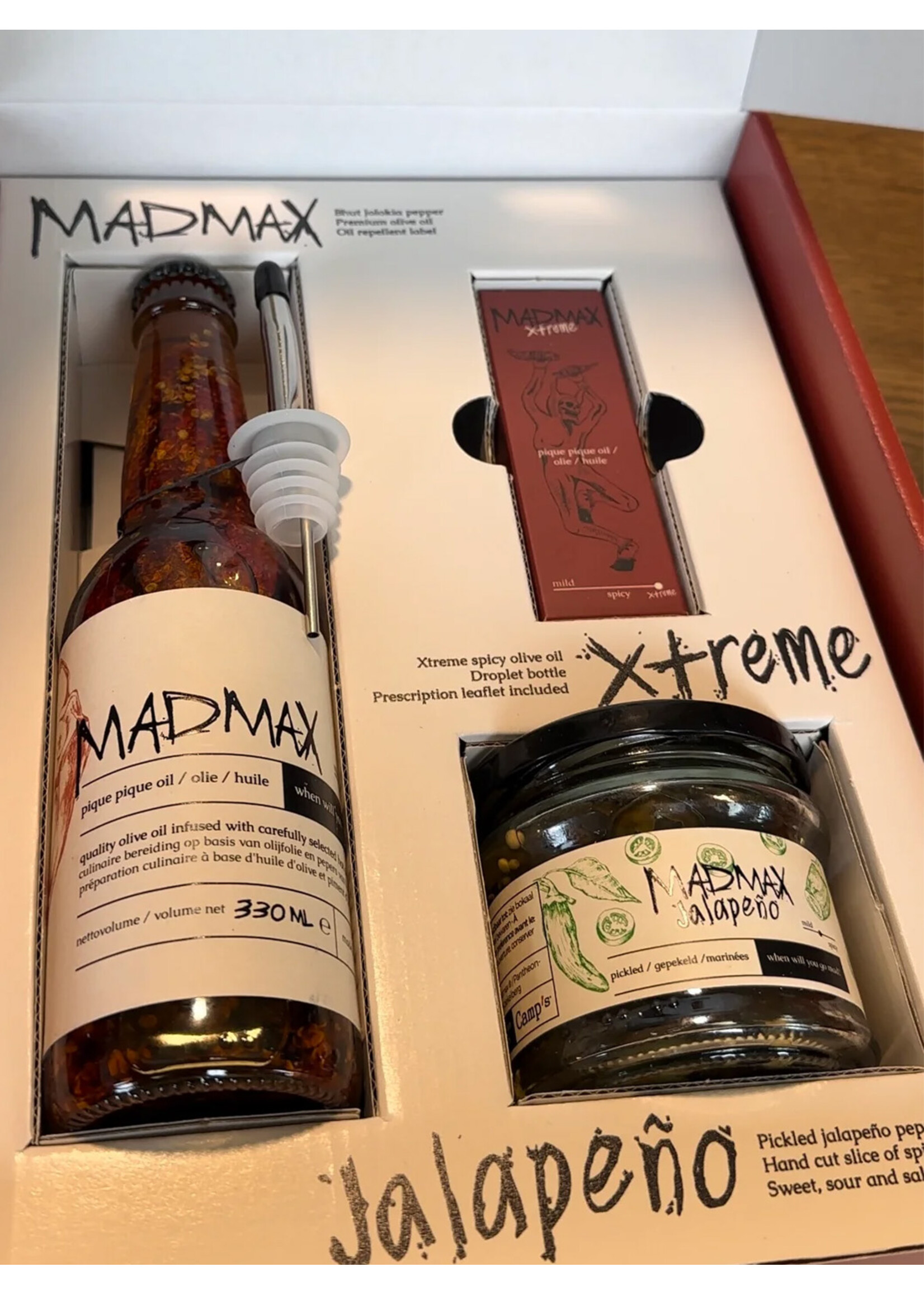 Mad Max Gift Box - Original Olie - Jalapeños - Extreme Olie - 3 pcs.