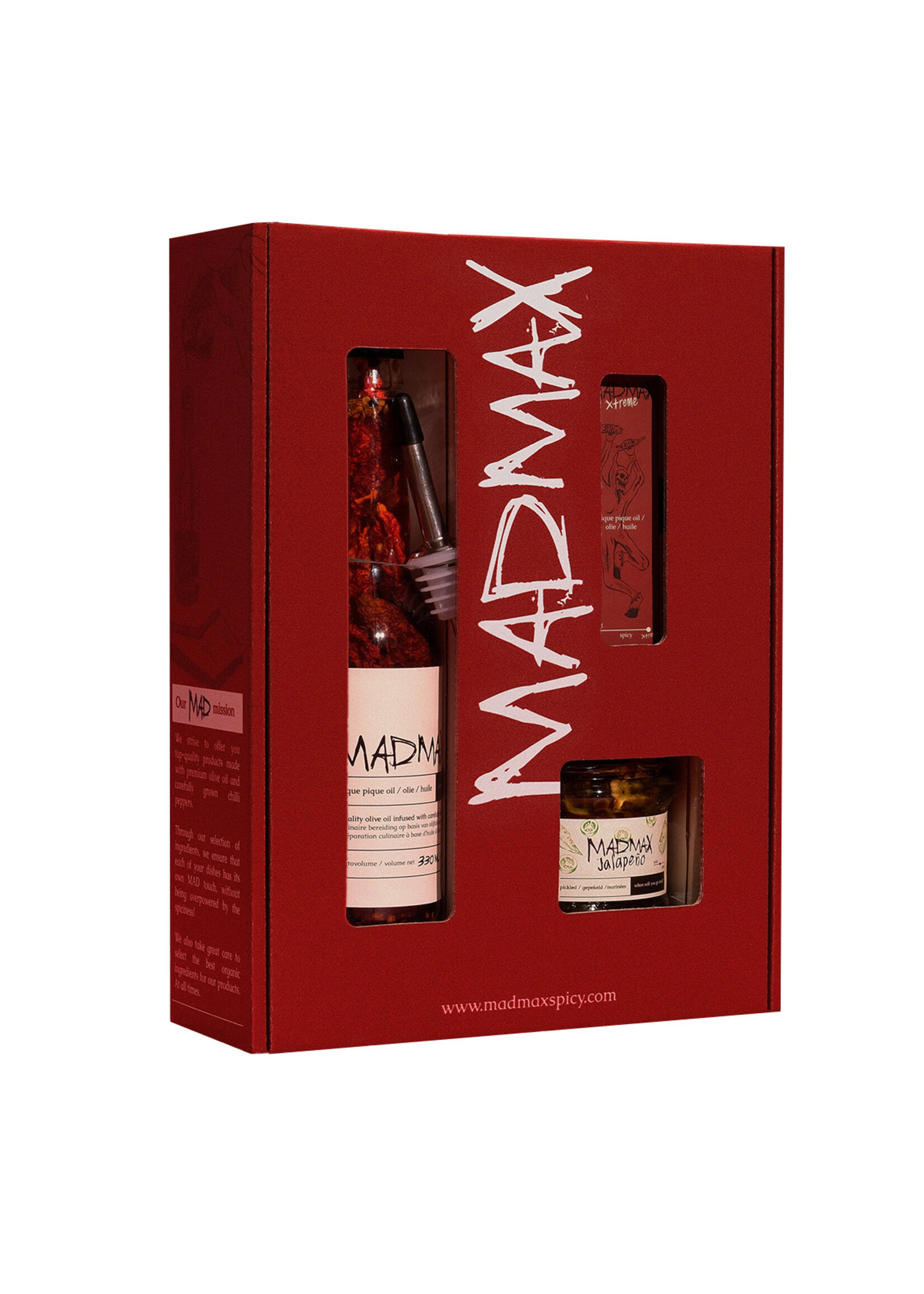 Mad Max Gift Box - Original Olie - Jalapeños - Extreme Olie - 3 pcs.