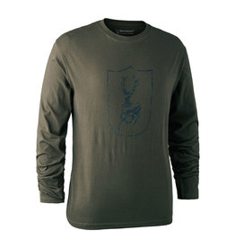 Deerhunter Logo T-shirt With Long Sleeves Bark Green