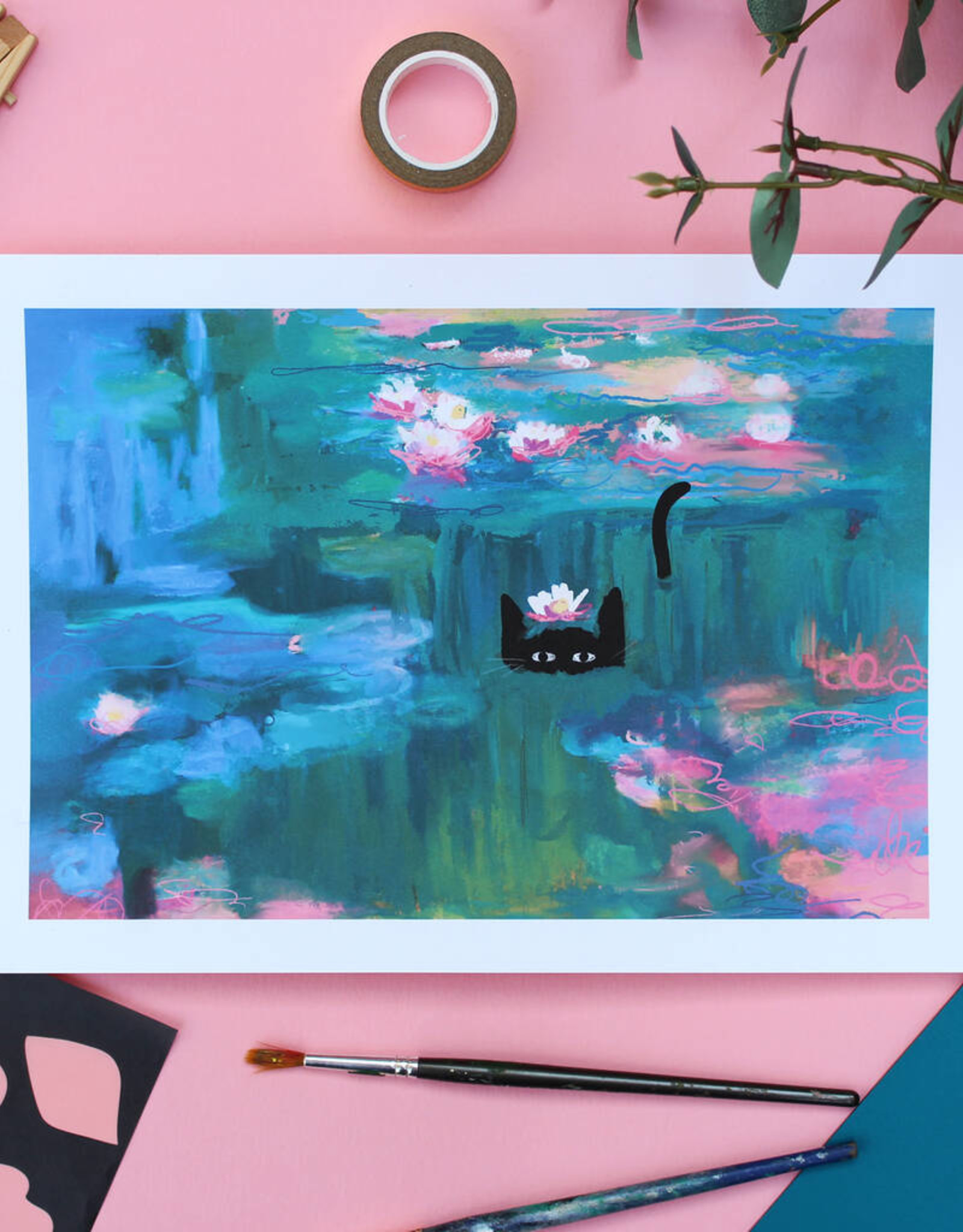 Niaski Niaski - Monet Waterlelie kat print