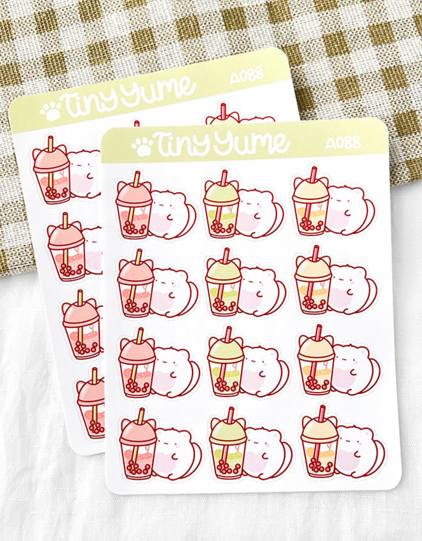 Tiny Yume Tiny Yume - Boba Tea Cat Stickers