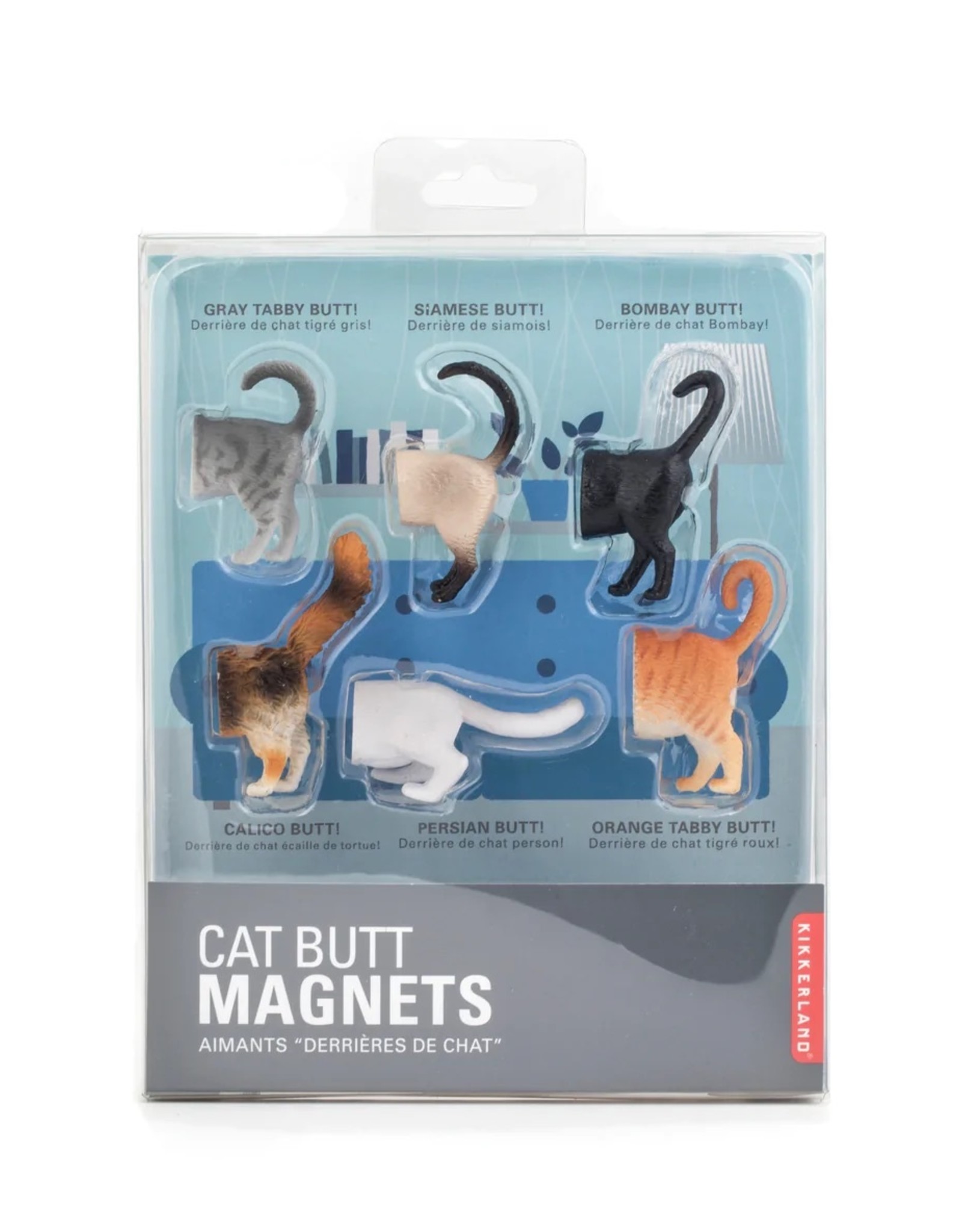 Kikkerland Kikkerland - Cat Butt Magneten (Set Van 6)