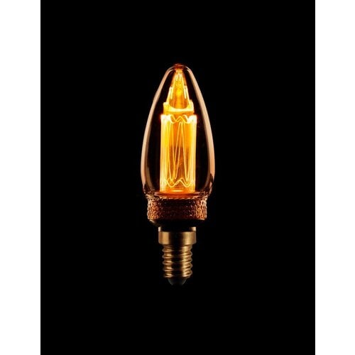 Lamp LED kooldraad kaars  amber dimbaar E14