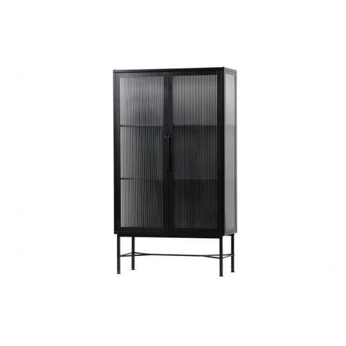 Vitrinekast met rib glas Vitrinekast met rib glas
