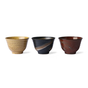 HKliving Set van 3 Japanese Matcha bowls