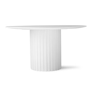 HKliving Pillar Dining Table White - Ø140 cm