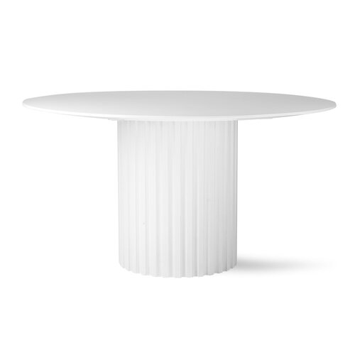 HKliving Pillar Dining Table White - Ø140 cm