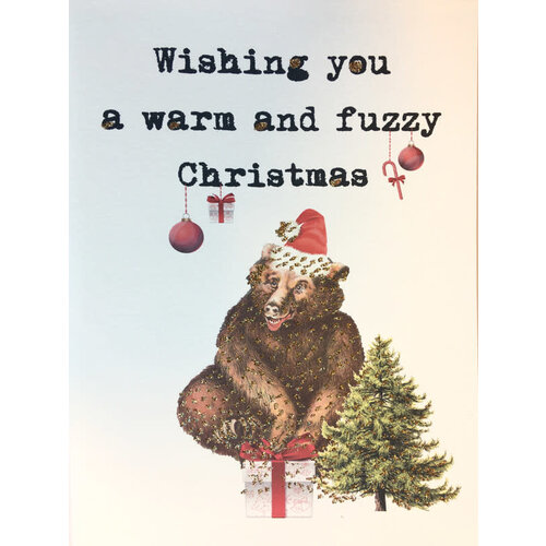 Kaart A5 "Fuzzy Christmas" (incl. envelop)