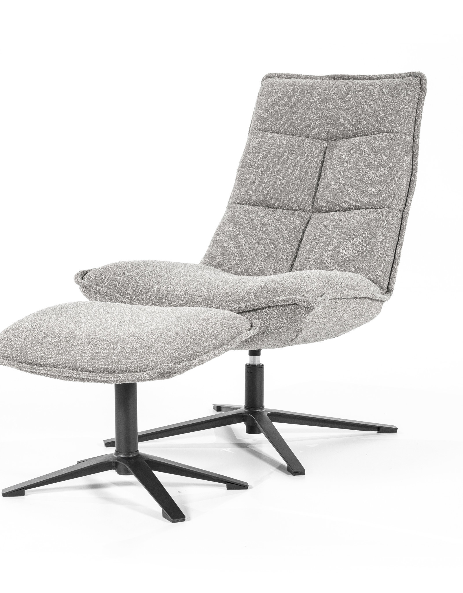 Sortie rekken pastel Relax Fauteuil met voetenbank - Lichtgrijs - Umber & Smoke