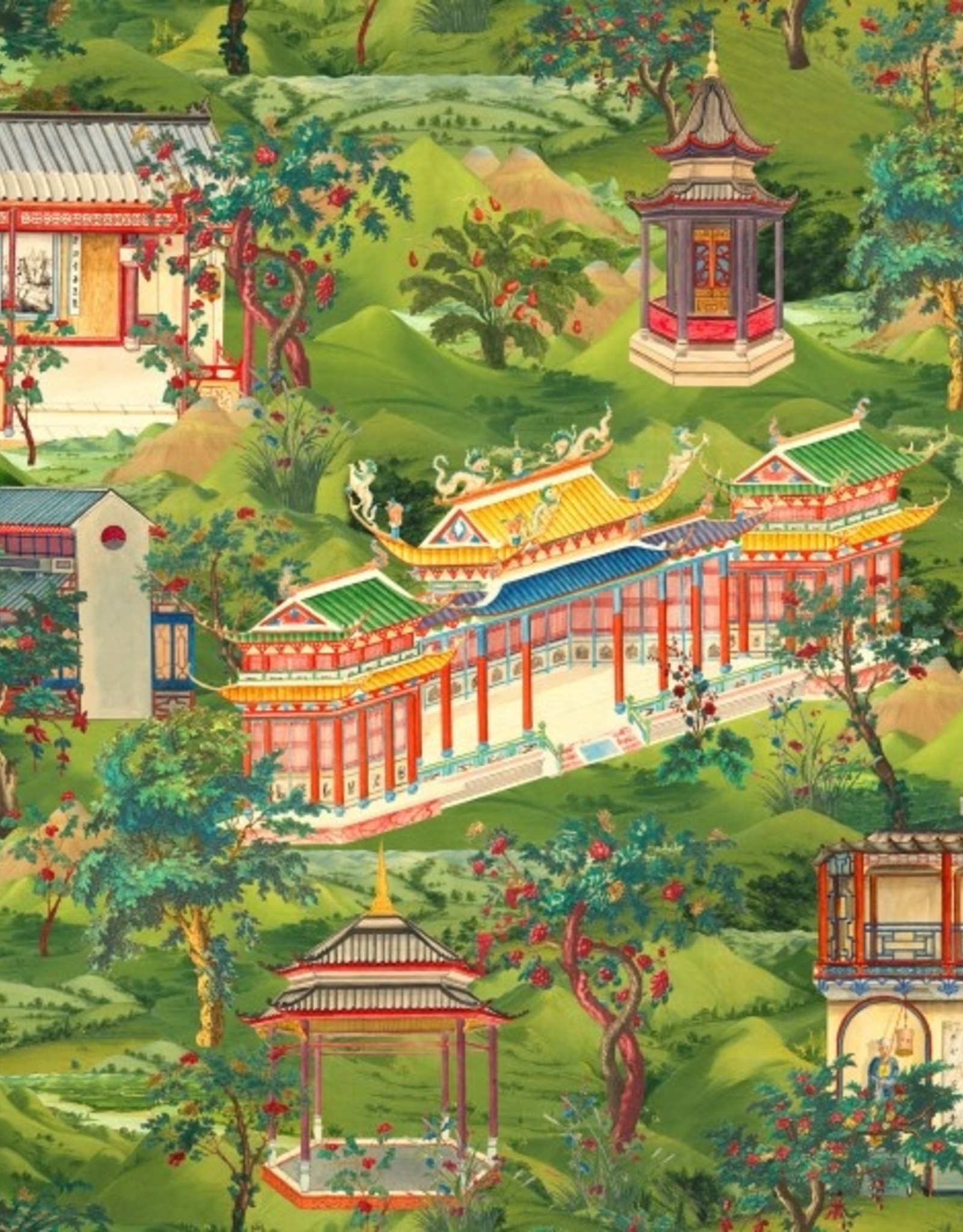 Behang Yuyuan 156 X 300 Cm Umber Smoke Behang Yuyuan 156 X 300 Cm Umber Smoke