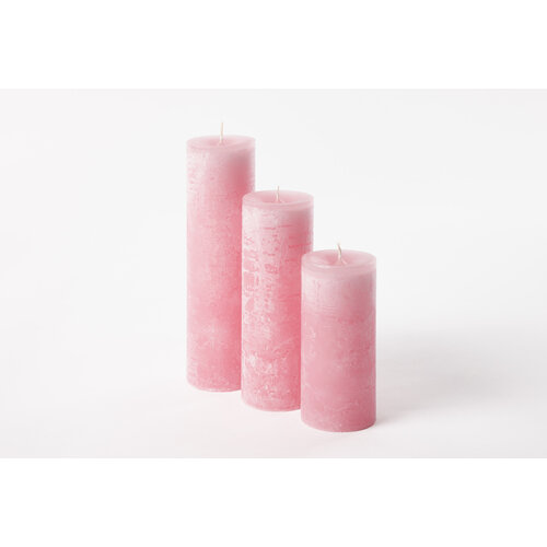 DekoCandle Stompkaars Ø 7 x 15 cm - Pink