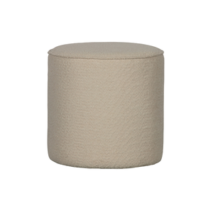 Poef Bouclé 46 x Ø46 cm - Crème