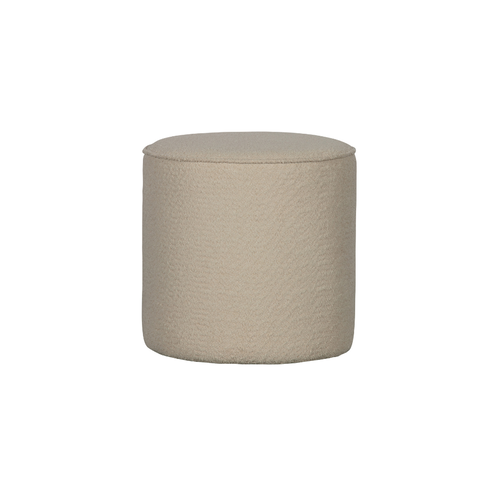 Poef Bouclé 46 x Ø46 cm - Crème