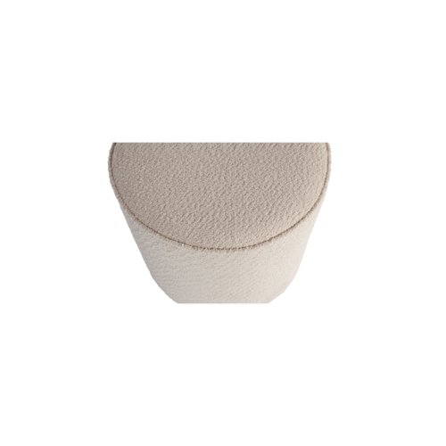 Poef Bouclé 46 x Ø46 cm - Crème