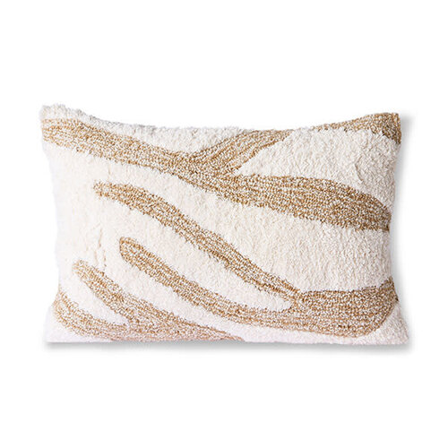 HKliving Kussen Fluffy wit/beige 35 x 55 cm HKliving Kussen Fluffy wit/beige 35 x 55 cm