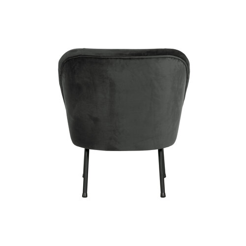 Fauteuil vogue velvet - Zwart