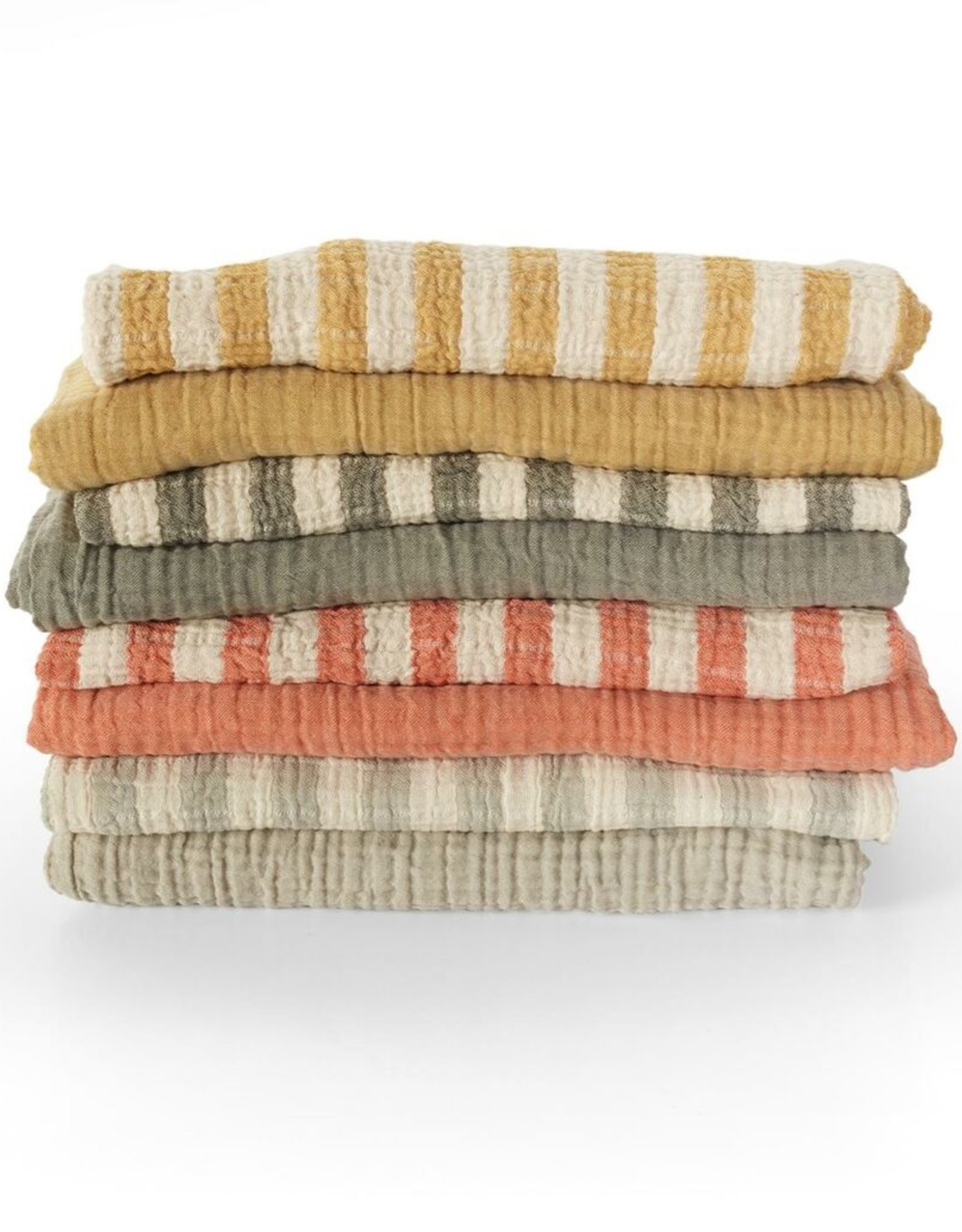 Quax Blanket/towel Stripes M - Saffran hydrofieldoek