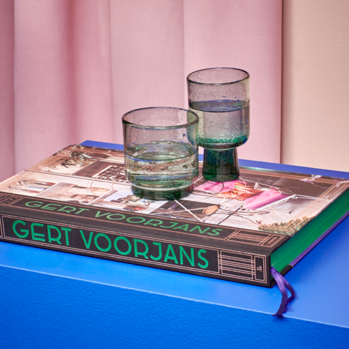 F2D Glas 25cl green Kolon op voetje