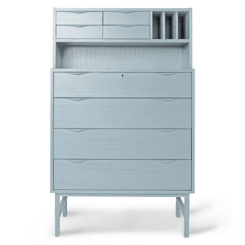 HKliving Secretaire multiplex - grijs/blauw HKliving Secretaire multiplex - grijs/blauw