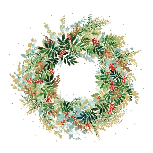 Servetten 25x25cm - Hill Wreath Servetten 25x25cm - Hill Wreath