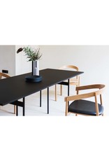 Eettafel Zwart 220 x 90 cm - Eikenfineer