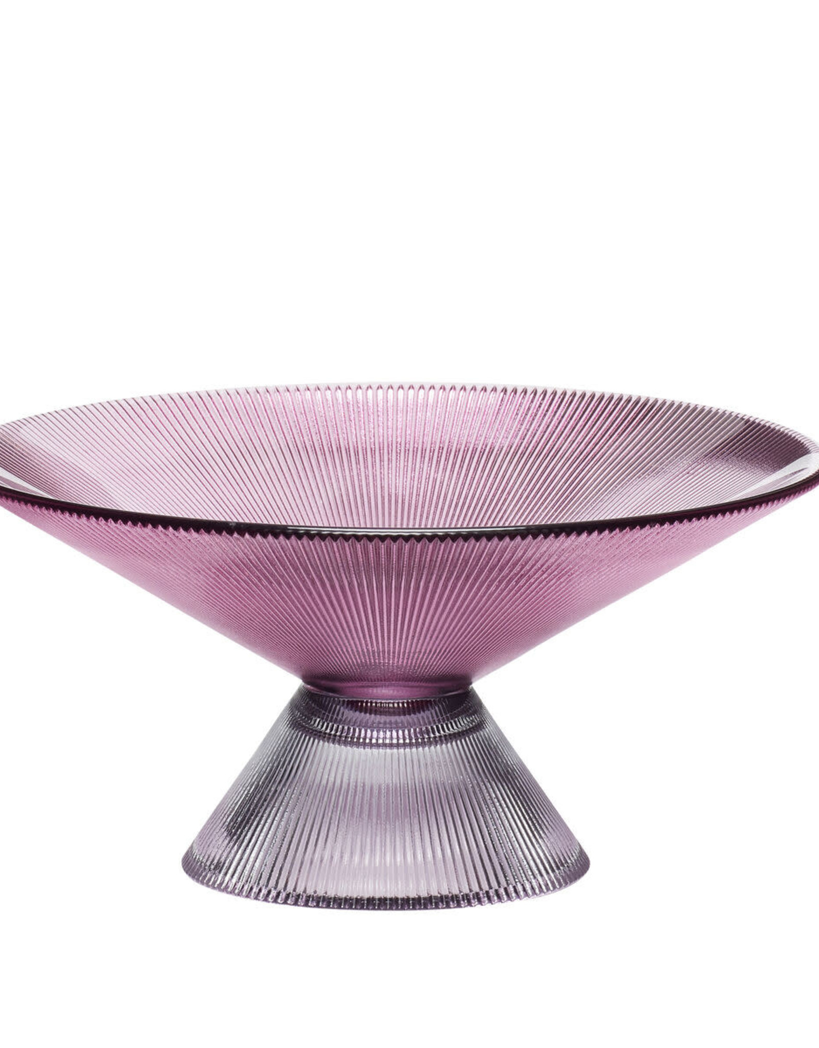 Hübsch Bonbon Bowl, glass, pink/smoked