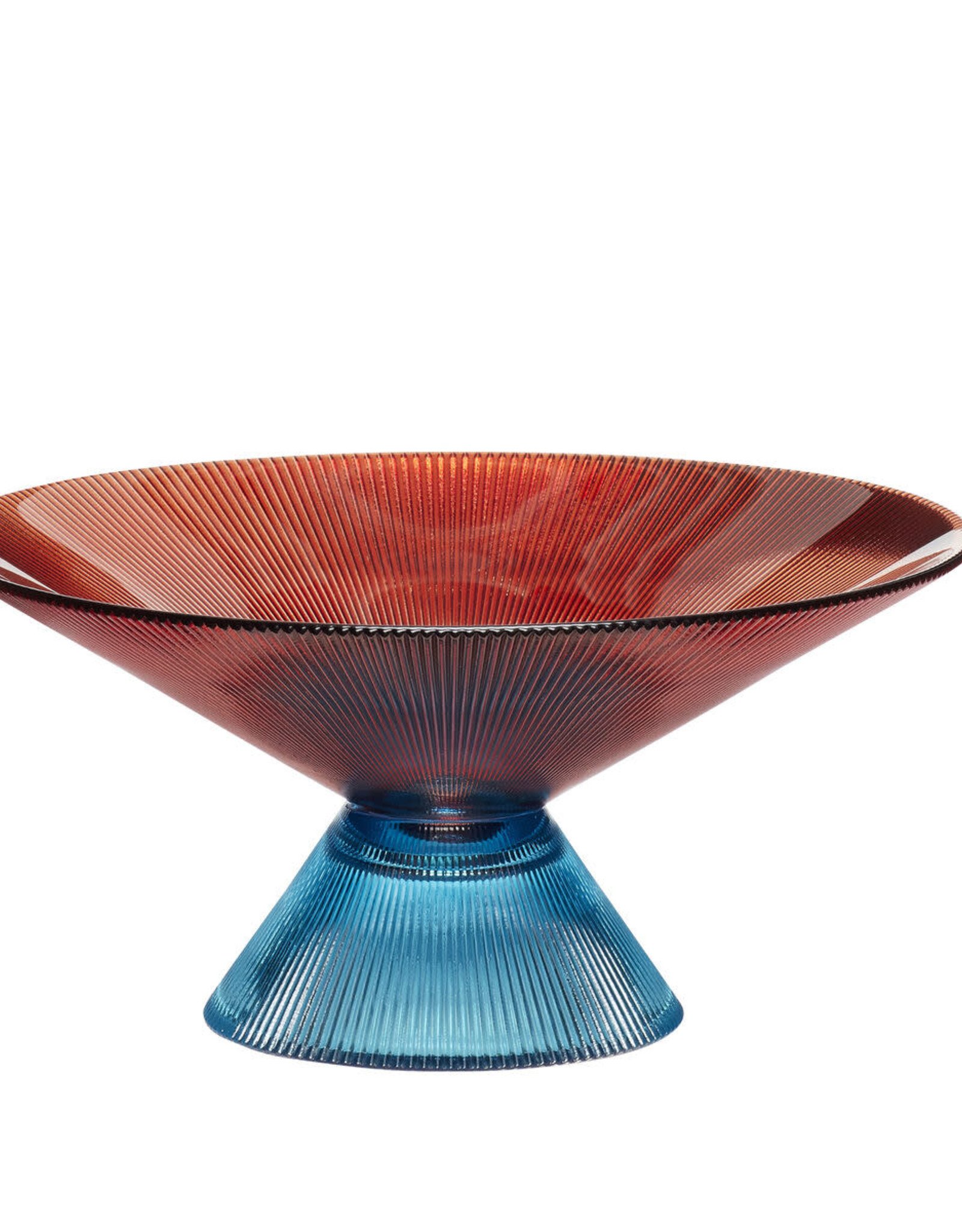 Hübsch Bonbon Bowl, glass, orange/blue