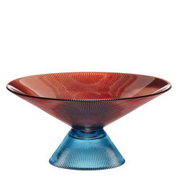 Hübsch Bowl, glass, orange/blue