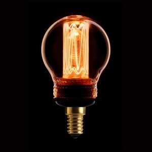 LED Lamp Kogel kooldraad dimbaar - Amber/Goud E14