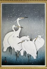 The Dybdahl Company Poster "Snowy Herons" 50 x 70 cm