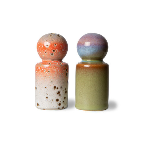 HKliving Peper- en zoutvat 70s Asteroids/Peat HKliving Peper- en zoutvat 70s Asteroids/Peat