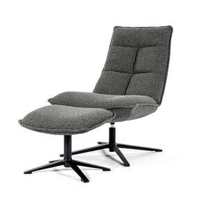 Relax Fauteuil met voetenbank - Antraciet