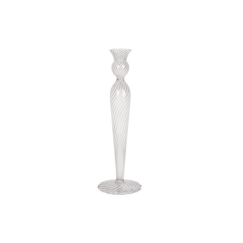 Kandelaar Swirl H26,5 cm - transparant Kandelaar Swirl H26,5 cm - transparant