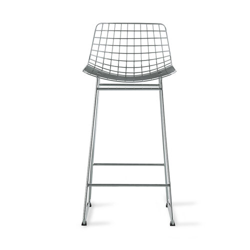 HKliving Metal Wire Bar Stool - chroom