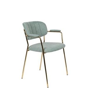 Stoel met armleuning Jolien - Gold/Light green Stoel met armleuning Jolien - Gold/Light green