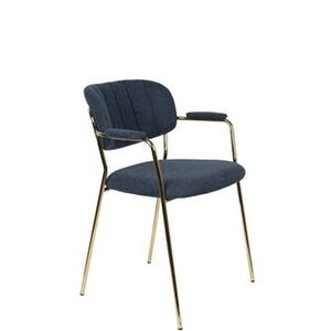 Stoel met armleuning Jolien - Gold/Dark blue Stoel met armleuning Jolien - Gold/Dark blue