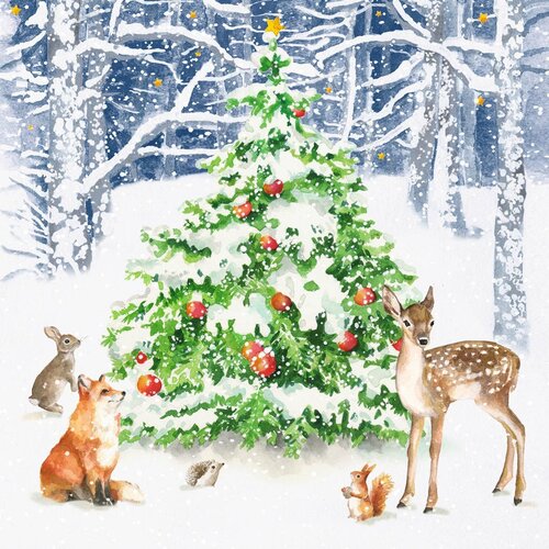 Servetten 33x33 cm - Winter Forest Servetten 33x33 cm - Winter Forest