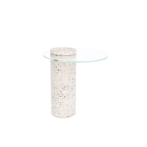 Zuiver Bijzettafel Rosalina - Terrazzo Wit