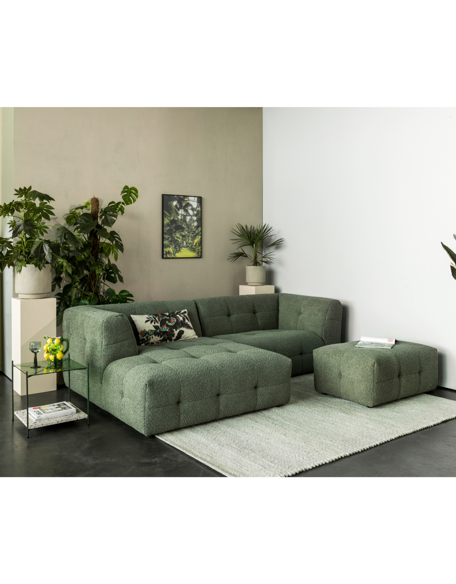 U&S sofa collection Zetel Napoli - Opstelling Divan + 1,5 zit met arm - Stof Andermaat cat. D