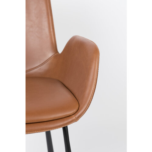 Zuiver Brit Stoel - Brown Leather