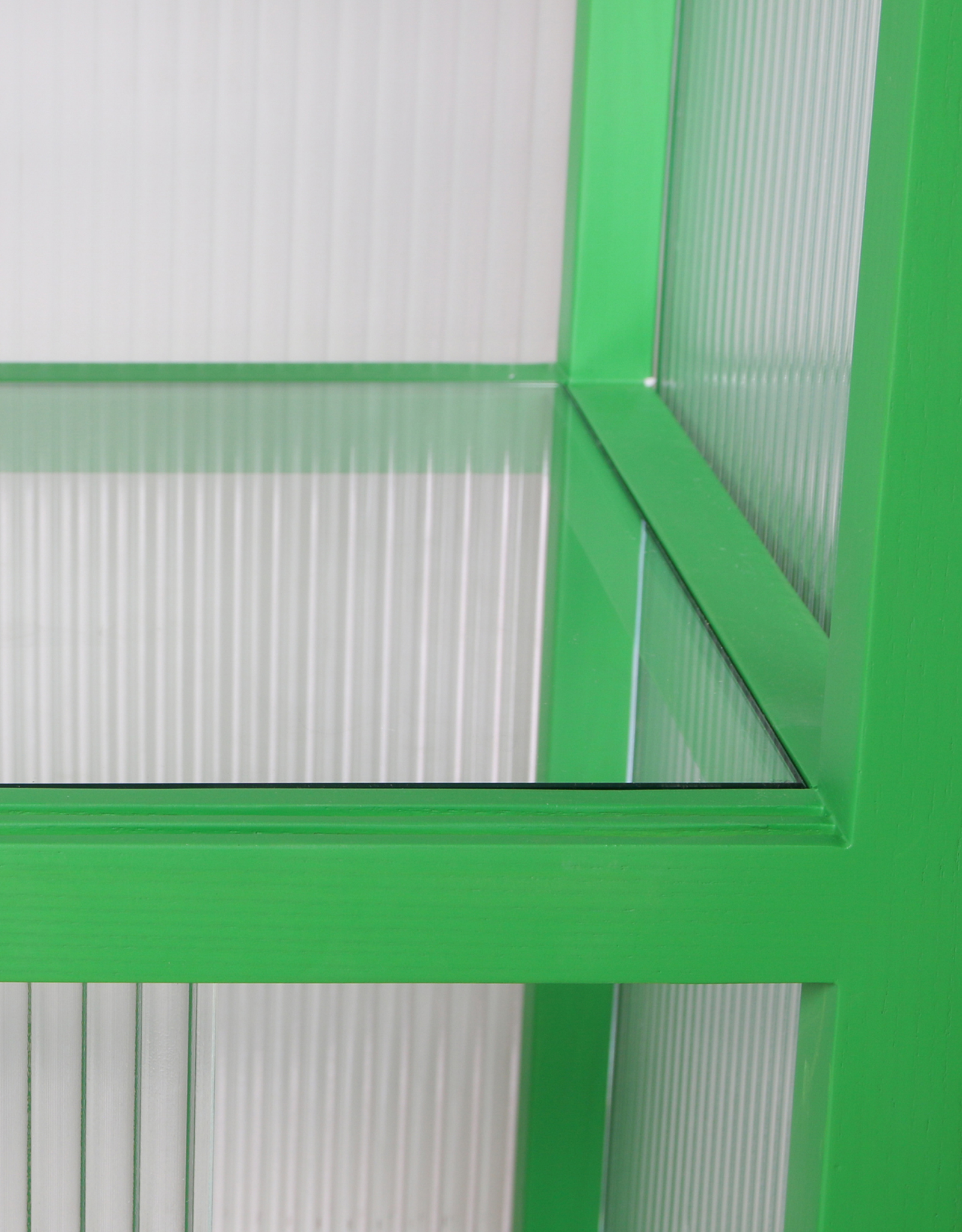 HKliving Cupboard Ribbed Glass - Green