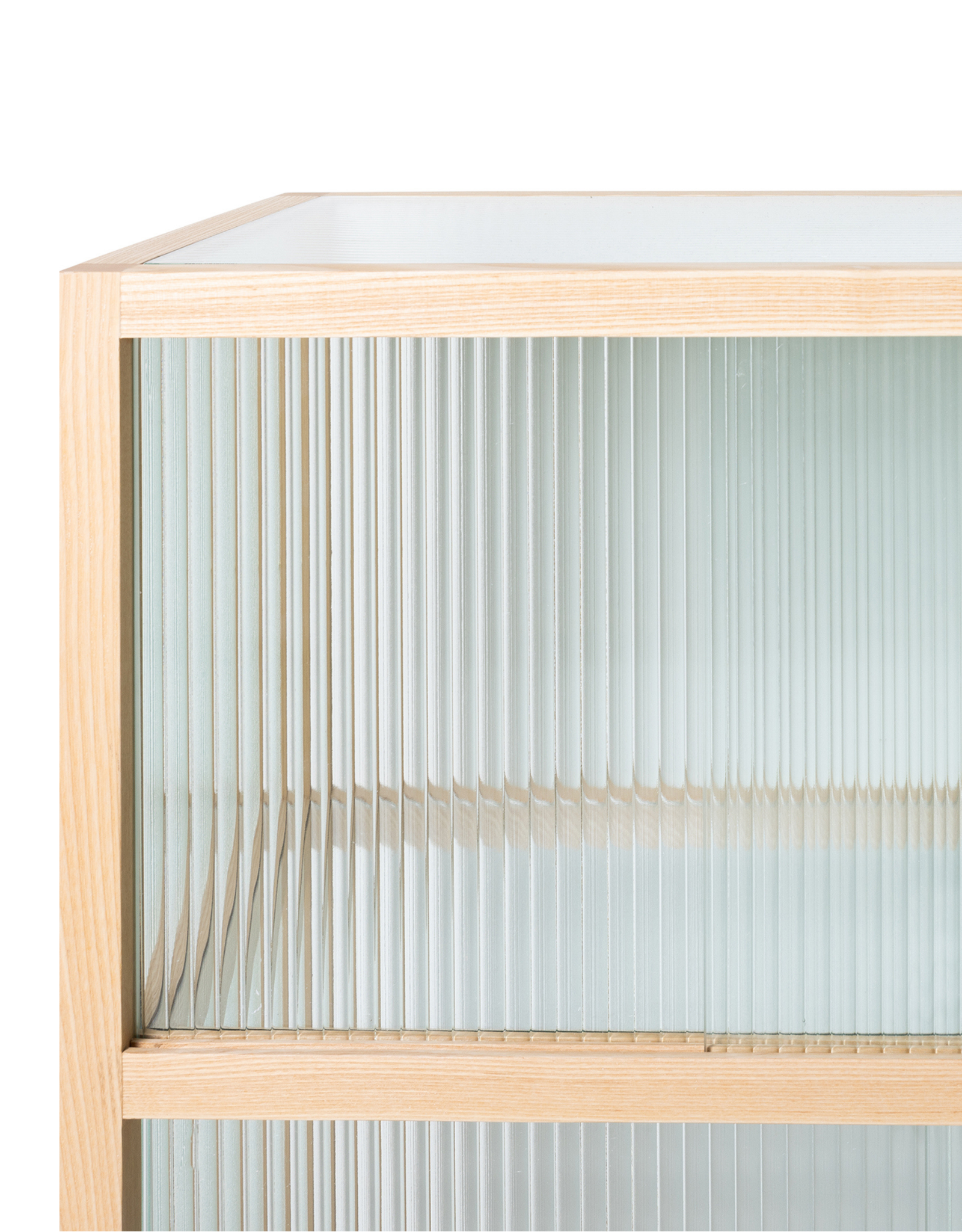 HKliving Cupboard Ribbed Glass - Natural