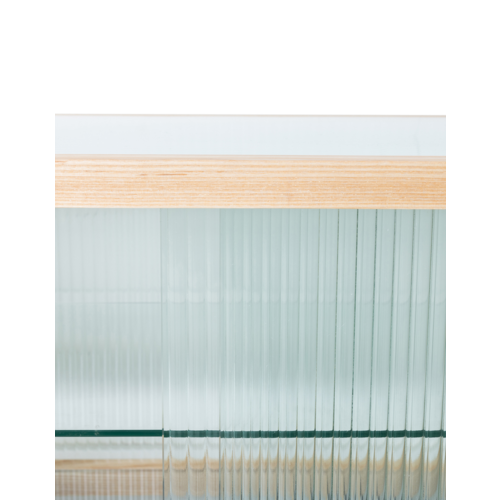 HKliving Lowboard Ribbed Glass - Natural