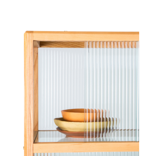 HKliving Kast Ribbed Glass - Natural